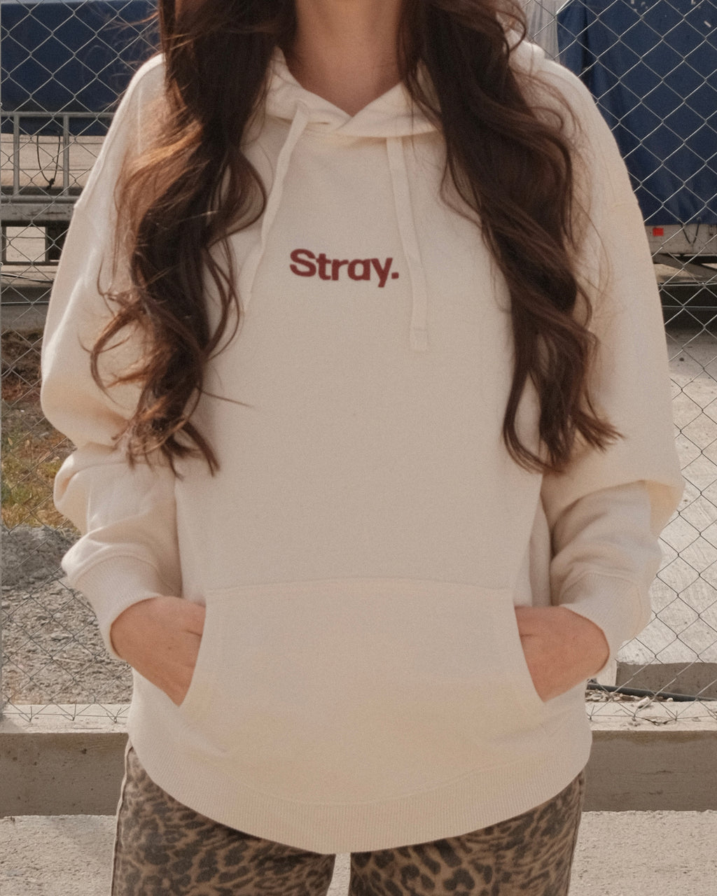 Embroidered Logo Hoodie – Natural