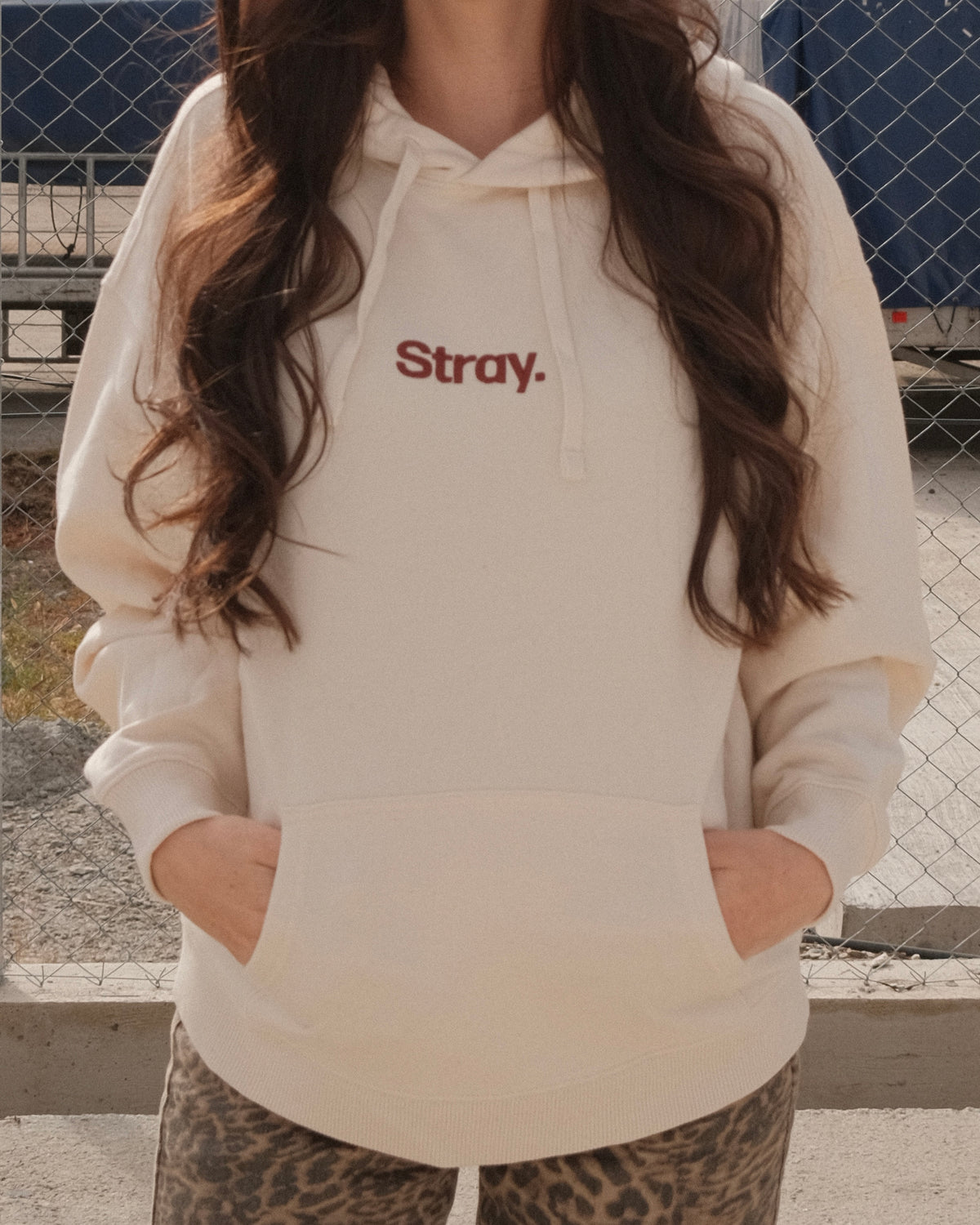 Embroidered Logo Hoodie – Natural