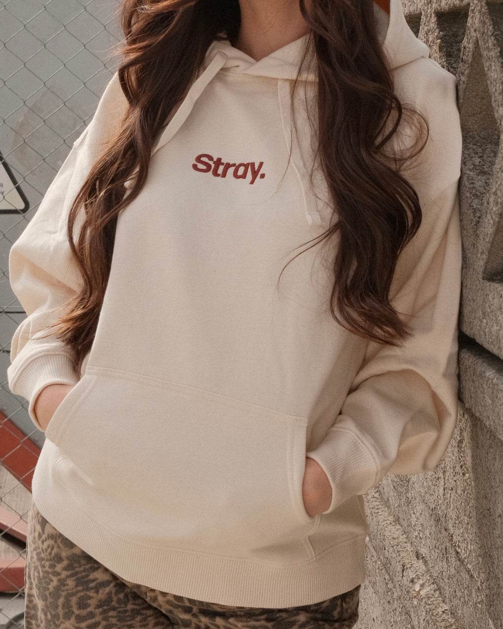 Embroidered Logo Hoodie – Natural