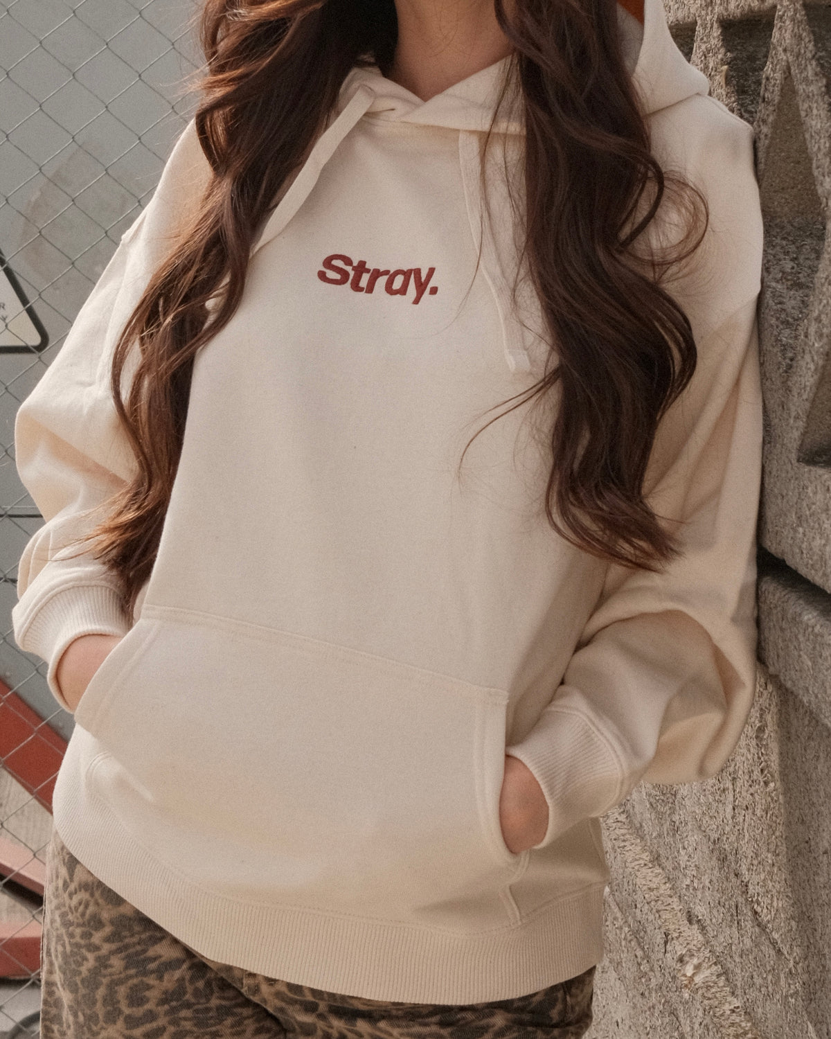Embroidered Logo Hoodie – Natural